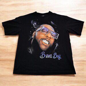 H&M Burna‎ Boy Rap Tee Shirt Black Size L Oversized